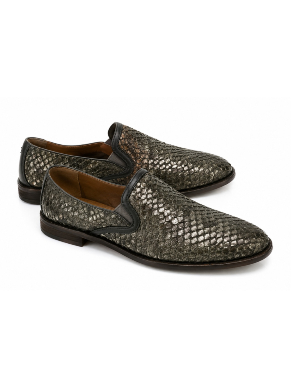 Trask Alley Women's Size 10 Green Python Snake Print Loafers New Slip On Shoes
